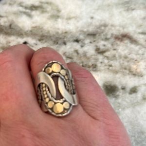 John Hardy Dot Gold & Silver ring size 6